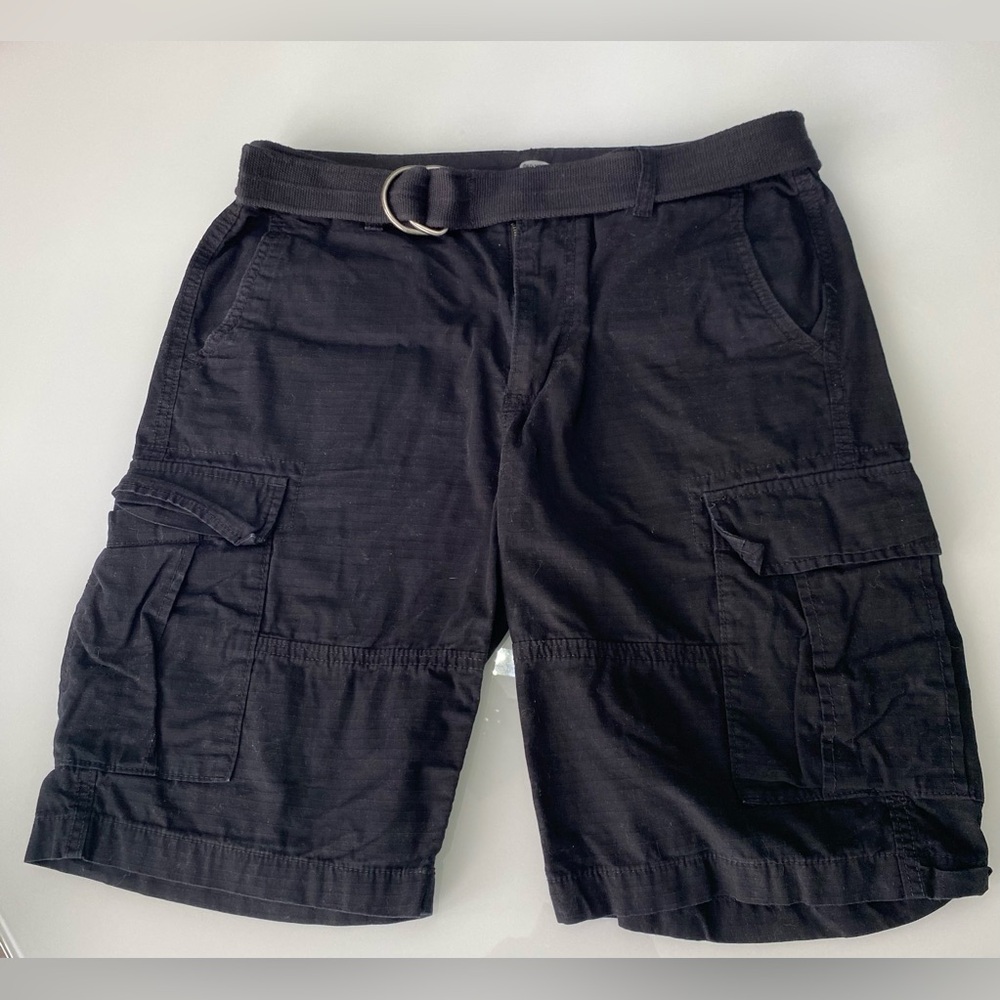 Cargo Shorts Black Casual Classic Ripstop Timeless Shorts - Size 33